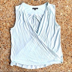 Adrianna Papell Robin Egg Blue Faux Wrap Tank M
